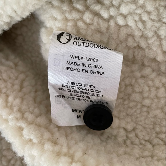 The American Outdoorsman Mens Size M Sherpa Flannel Shaket - Picture 8 of 11